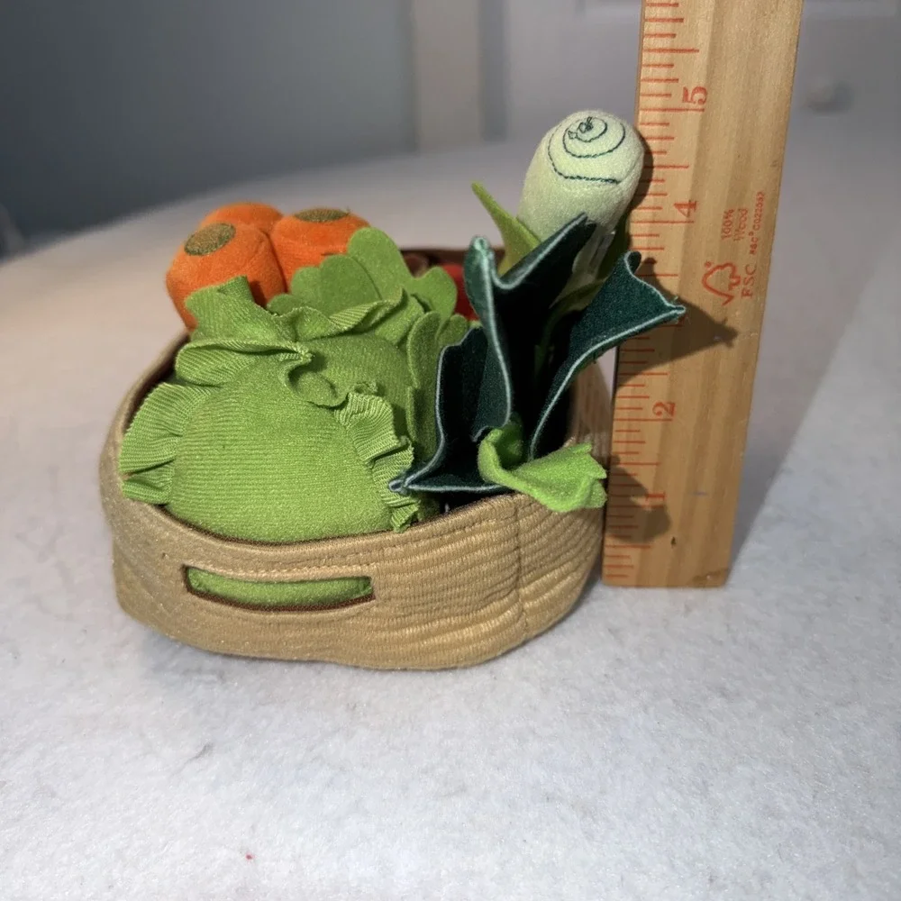 CHILDRENS SOFT PLAY VEGETABLES IN A BASKET TOYS IKEA CARROTS TOMATOES MUSHROOM +